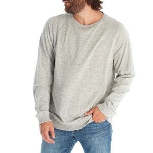Men’s lightweight sweater gray versatile ribbed neckline sleeves New with tags